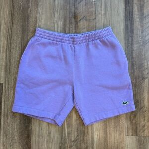 Lacoste Lavender Women’s Sweatpant Fleece Shorts, medium
